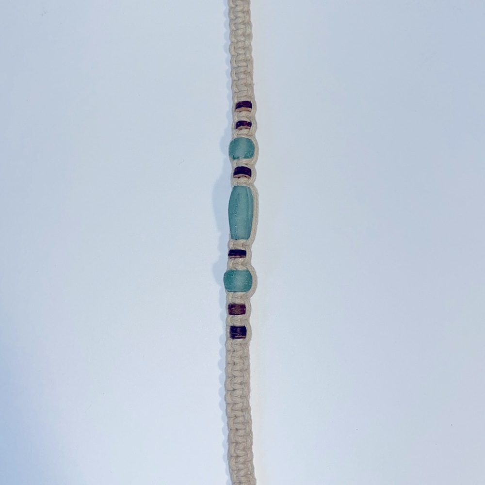 Turquoise sea glass necklace